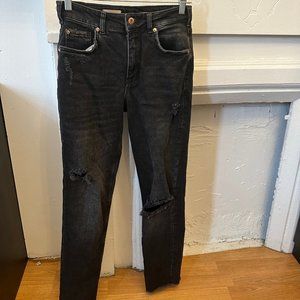 Anthropologie Pilcro Black Straight Jeans